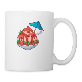 Crème glacée, crème glacée, crème glacée, crème glacée, boule, crème glacée, sundae - Mug blanc - blanc - Droite