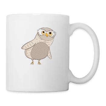 Kauz Eule - Tasse - Weiß - Rechts