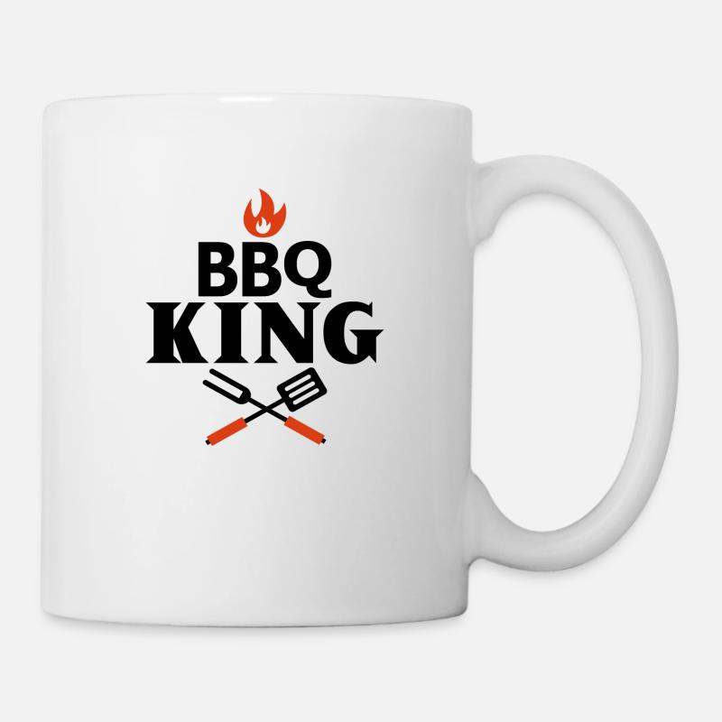 BBQ KING - Grill Roi - King Grilling - Mug blanc - blanc