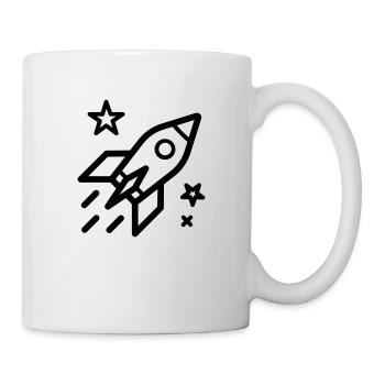 Rakete - Tasse - Weiß - Rechts