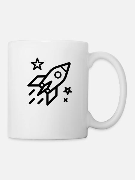 Rakete - Tasse - Weiß
