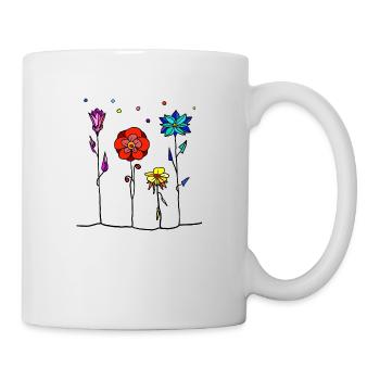 Fleurs - Mug blanc - blanc - Droite