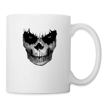 Skull gloomy skull horror jaw - Mug - white - Right