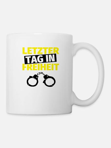 Junggesellenabschied Handschellen - Tasse - Weiß