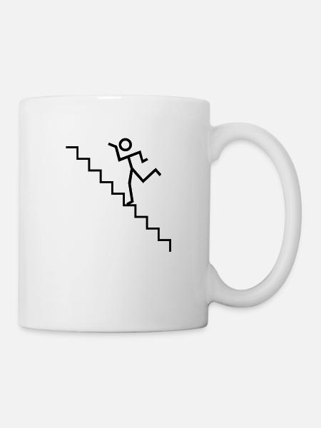 danse d'escalier - Mug blanc - blanc