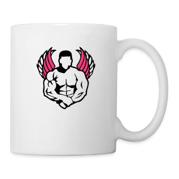 bodybuilder3 Supermuskel Flügel body1 - Tasse - Weiß - Rechts