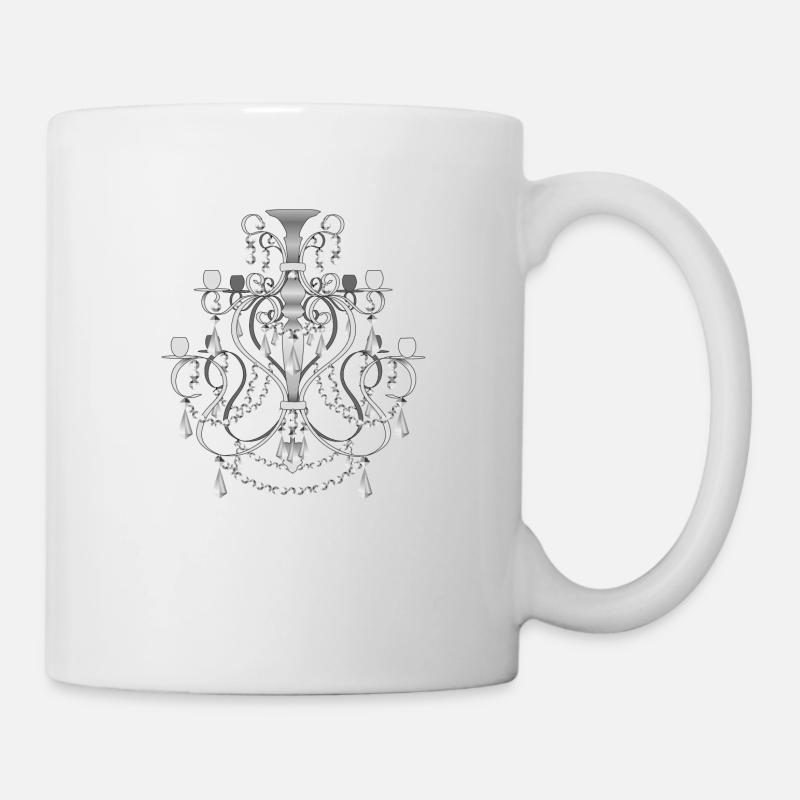 Chandelier - black and white - Mug - white