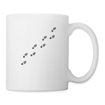 schuhabdruck_1__f1 - Mug blanc - blanc - Droite