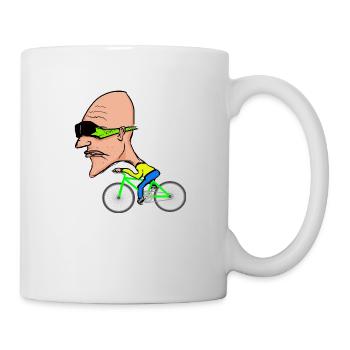 Alter Mann auf dem Fahrrad - Tasse - Weiß - Rechts