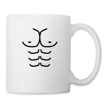 male_body__f1 - Tasse - Weiß - Rechts