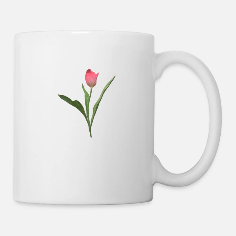 tulipe tulipe fleurs roses fleur tulipe bel amour - Mug blanc - blanc
