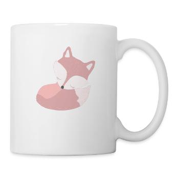 Mignon petit renard rose bébé endormi - Mug blanc - blanc - Droite