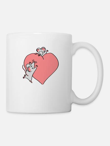 großes Herz - Tasse - Weiß