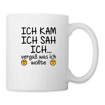 Ich kam, ich sah, ich - Tasse - Weiß - Rechts