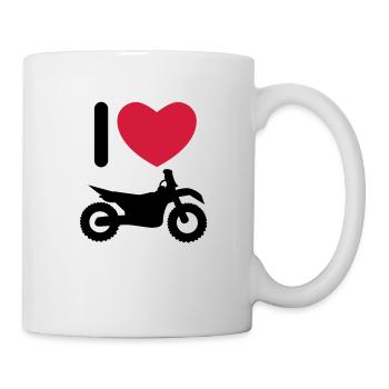 I love biking - Tasse - Weiß - Rechts