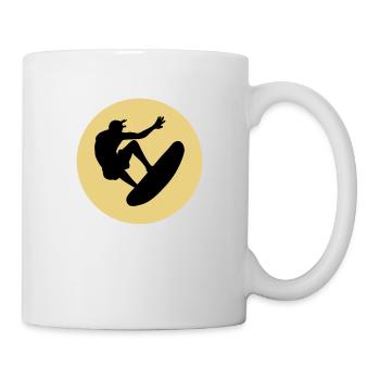 surfen cool sport logo - Tasse - Weiß - Rechts