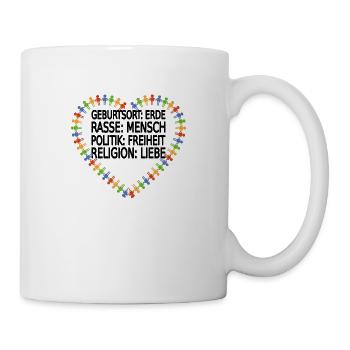 Gegen Rassismus - Tasse - Weiß - Rechts