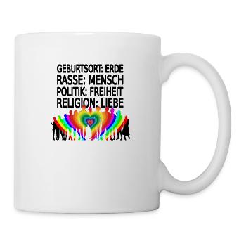 Gegen Rassismus - Tasse - Weiß - Rechts