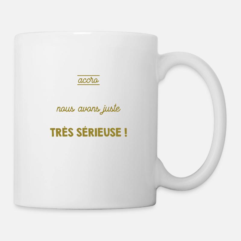 Pas accro moto cadeau - Mug blanc - blanc