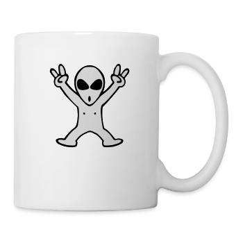 roswell alien - Mug - white - Right