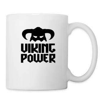 Wikinger Power Helm - Tasse - Weiß - Rechts