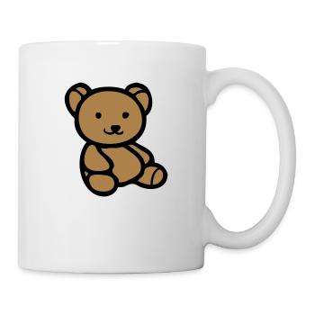 animal bear teddy toy - Mug - white - Right
