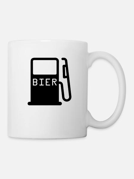 zapfsaeule_bier - Tasse - Weiß