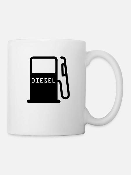 zapfsaeule_diesel - Mug blanc - blanc