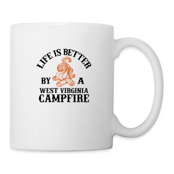 west virginia campfire - Tasse - Weiß - Rechts