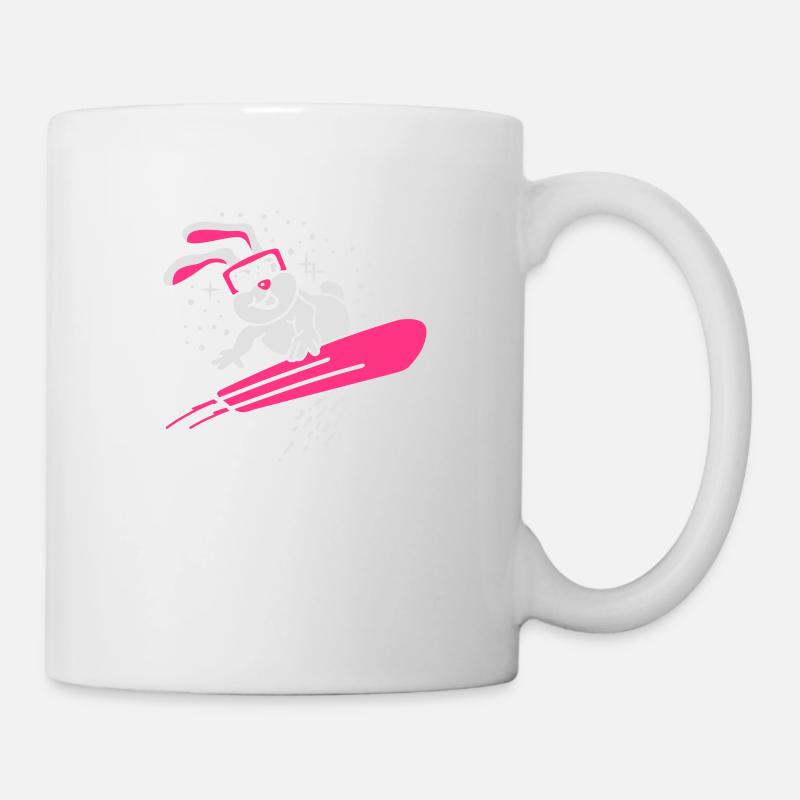Schneehase - Ski - Snowboard - Wintersport 2C - Tasse - Weiß