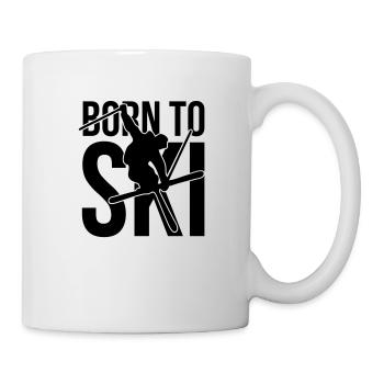 born to ski 04 freestyle - Tasse - Weiß - Rechts