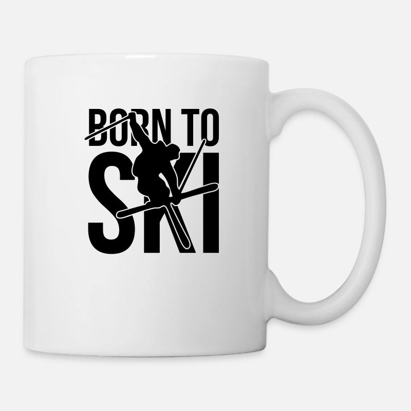 born to ski 04 freestyle - Mug blanc - blanc