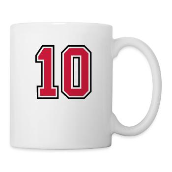 10 sports jersey football number - Mug blanc - blanc - Droite