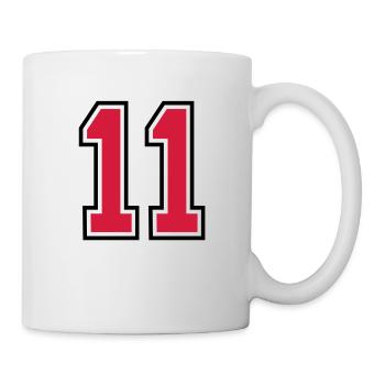 11 sports jersey football number - Tasse - Weiß - Rechts