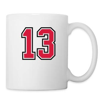 13 sports jersey football number - Tasse - Weiß - Rechts