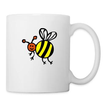 bee bee biene Gesicht Cartoon2 - Tasse - Weiß - Rechts