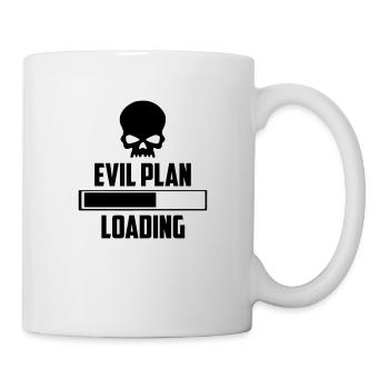 evil plan loading funny logo - Mug - white - Right