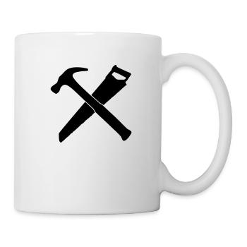 hammer and saw - Mug blanc - blanc - Droite