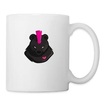 Ours Punk coeur bande dessinée Art Maléfique cadeau - Mug blanc - blanc - Droite