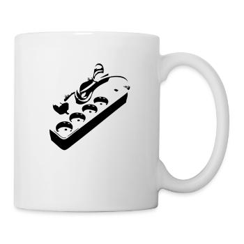 prise de courant - Mug blanc - blanc - Droite