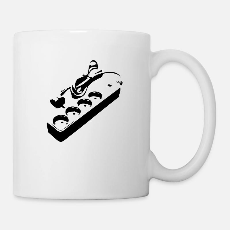 Steckdose - Tasse - Weiß