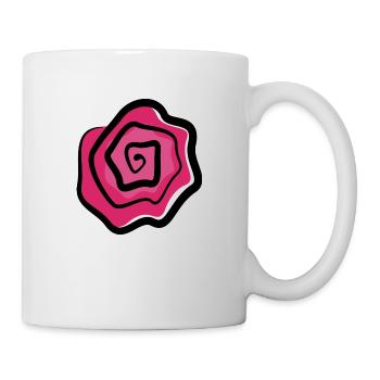 Rose Rosebud Amour Saint Valentin - Mug blanc - blanc - Droite