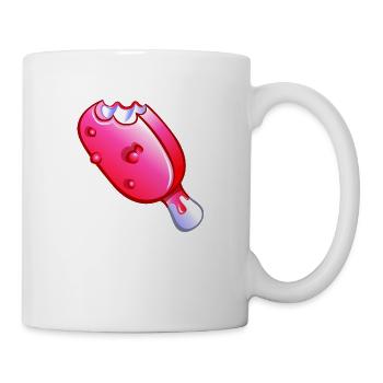 glace fraise kawaii - Mug blanc - blanc - Droite