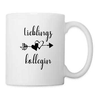 Lieblingskollegin Kollegin Team Spruch Geschenk - Tasse - Weiß - Rechts