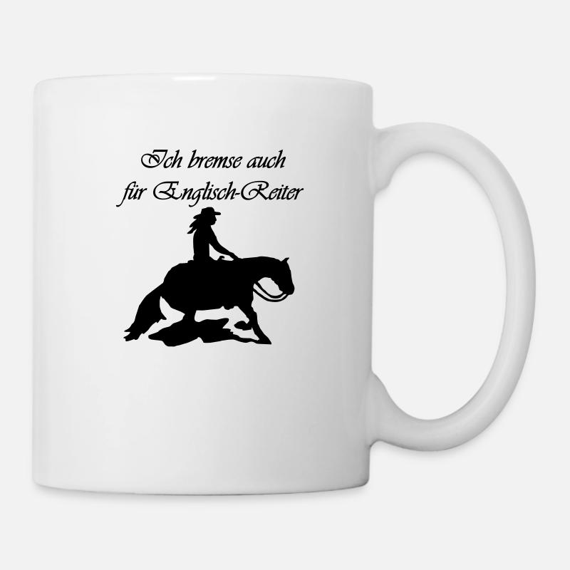 I Brake for English riders riders saying - Mug - white