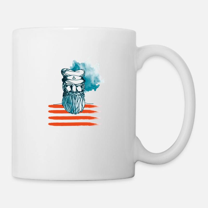 Der alte Seebär - Maritim Serie von AP-Design - Tasse - Weiß