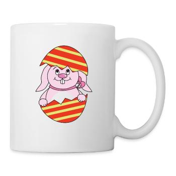 Ostermotiv Ostern Osterhase - Tasse - Weiß - Rechts