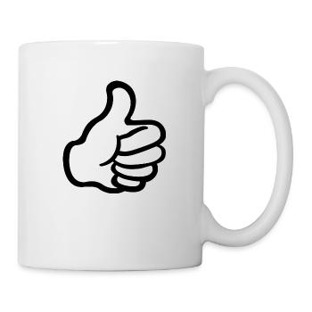 emoji pouce.png - Mug blanc - blanc - Droite
