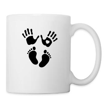 Hands and feet of a baby - Mug blanc - blanc - Droite