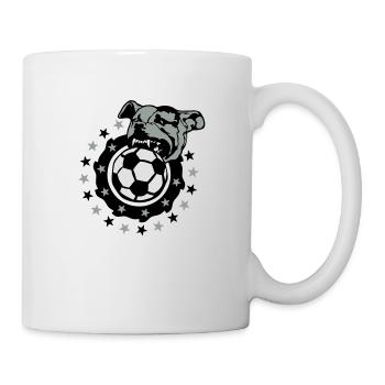 foot soccer chien pitbull dog logo club - Mug blanc - blanc - Droite